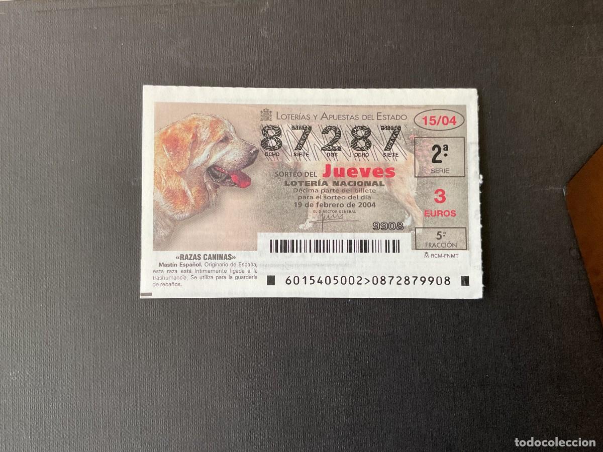 Nationale spanische Lotterie: DECIMO LOTERIA JUEVES N&ordm; 87287 SORTEO 15 A&Ntilde;O 2004