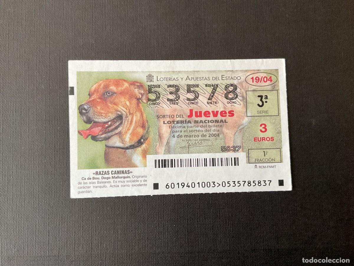 Nationale spanische Lotterie: DECIMO LOTERIA JUEVES N&ordm; 53578 SORTEO 19 A&Ntilde;O 2004