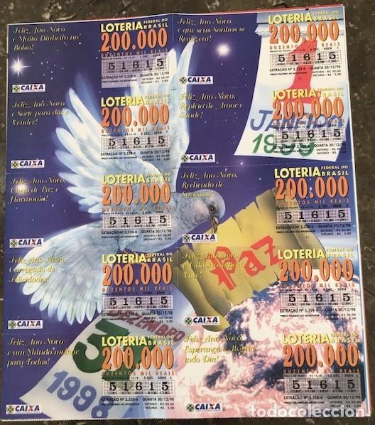 Loterie Nationale: BILLETE COMPLETO DE 10 DECIMOS DE LOTERIA DEL BRASIL