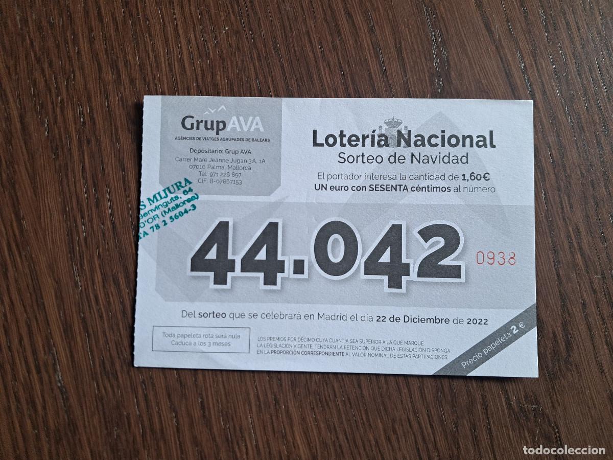 Loterie Nationale: participaci&oacute;n loter&iacute;a de navidad, 22-12-22, grup Ava, ag&egrave;ncies de viatges, Mallorca.