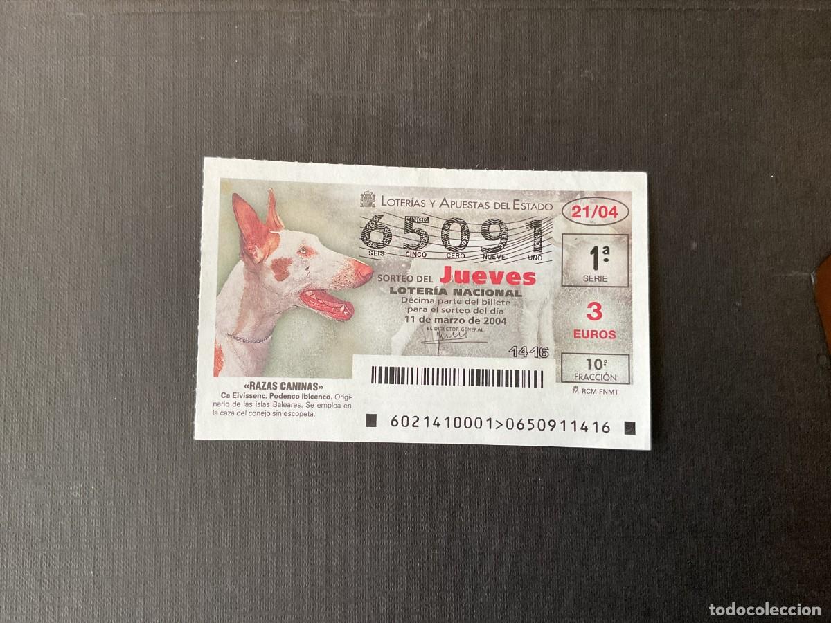 Loterie Nationale: DECIMO LOTERIA JUEVES N&ordm; 65091 SORTEO 21 A&Ntilde;O 2004