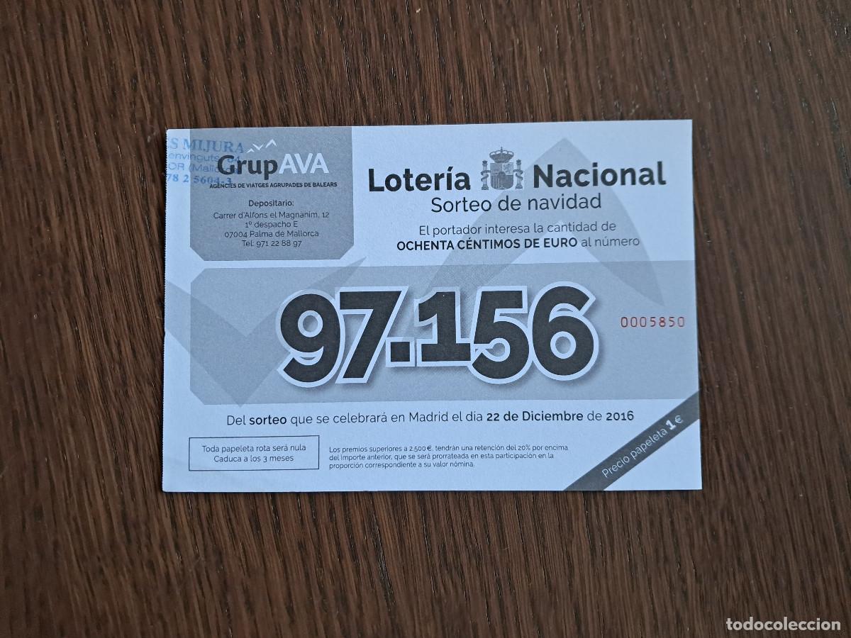 Nationale spanische Lotterie: participaci&oacute;n loter&iacute;a de navidad 22-12-16, grup ava, ag&egrave;ncies de viatges, Palma de Mallorca.