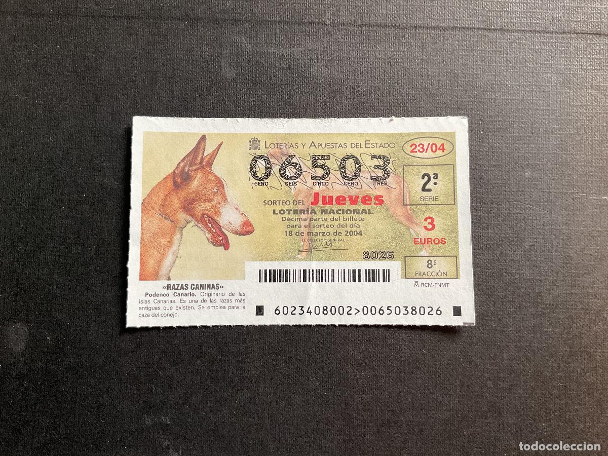 Nationale spanische Lotterie: DECIMO LOTERIA JUEVES N&ordm; 06503 SORTEO 23 A&Ntilde;O 2004