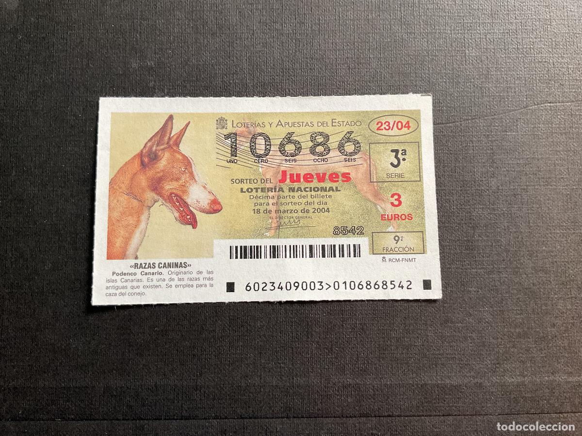 Nationale spanische Lotterie: DECIMO LOTERIA JUEVES N&ordm; 10686 SORTEO 23 A&Ntilde;O 2004