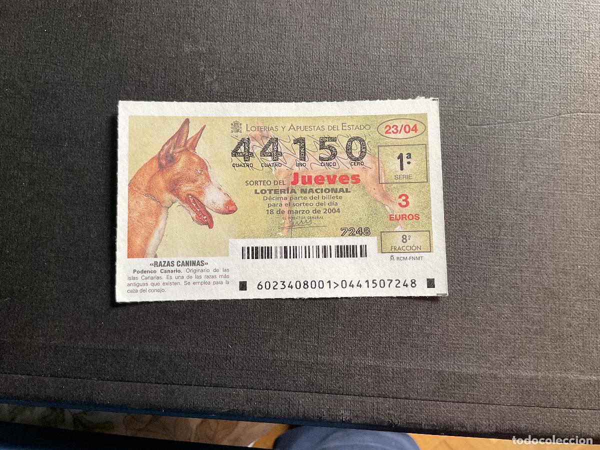 Nationale spanische Lotterie: DECIMO LOTERIA JUEVES N&ordm; 44150 SORTEO 23 A&Ntilde;O 2004