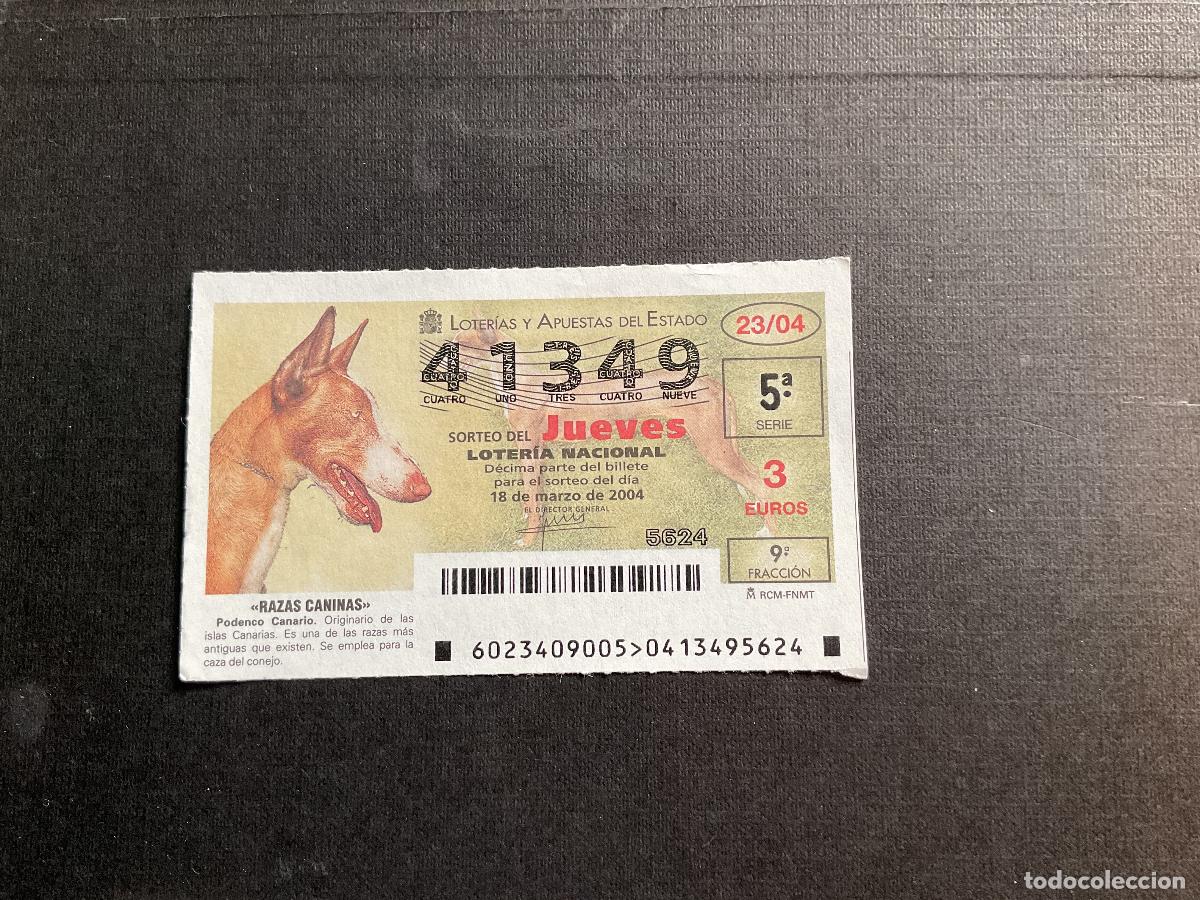Nationale spanische Lotterie: DECIMO LOTERIA JUEVES N&ordm; 41349 SORTEO 23 A&Ntilde;O 2004