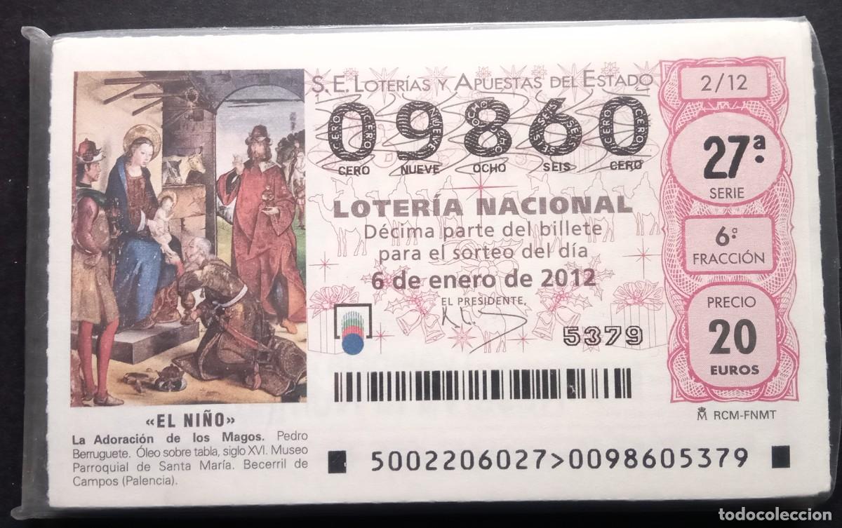 Nationale spanische Lotterie: LOCS2 A&Ntilde;O 2012 COLECCION COMPLETA DE LOTERIA NACIONAL DE LOS SABADOS A&Ntilde;O 2012