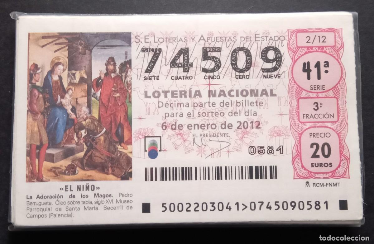 Nationale spanische Lotterie: LOCS2 A&Ntilde;O 2012 COLECCION COMPLETA DE LOTERIA NACIONAL DE LOS SABADOS A&Ntilde;O 2012