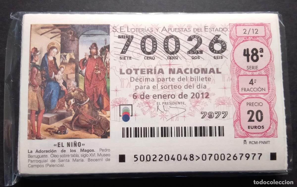 Nationale spanische Lotterie: LOCS2 A&Ntilde;O 2012 COLECCION COMPLETA DE LOTERIA NACIONAL DE LOS SABADOS A&Ntilde;O 2012