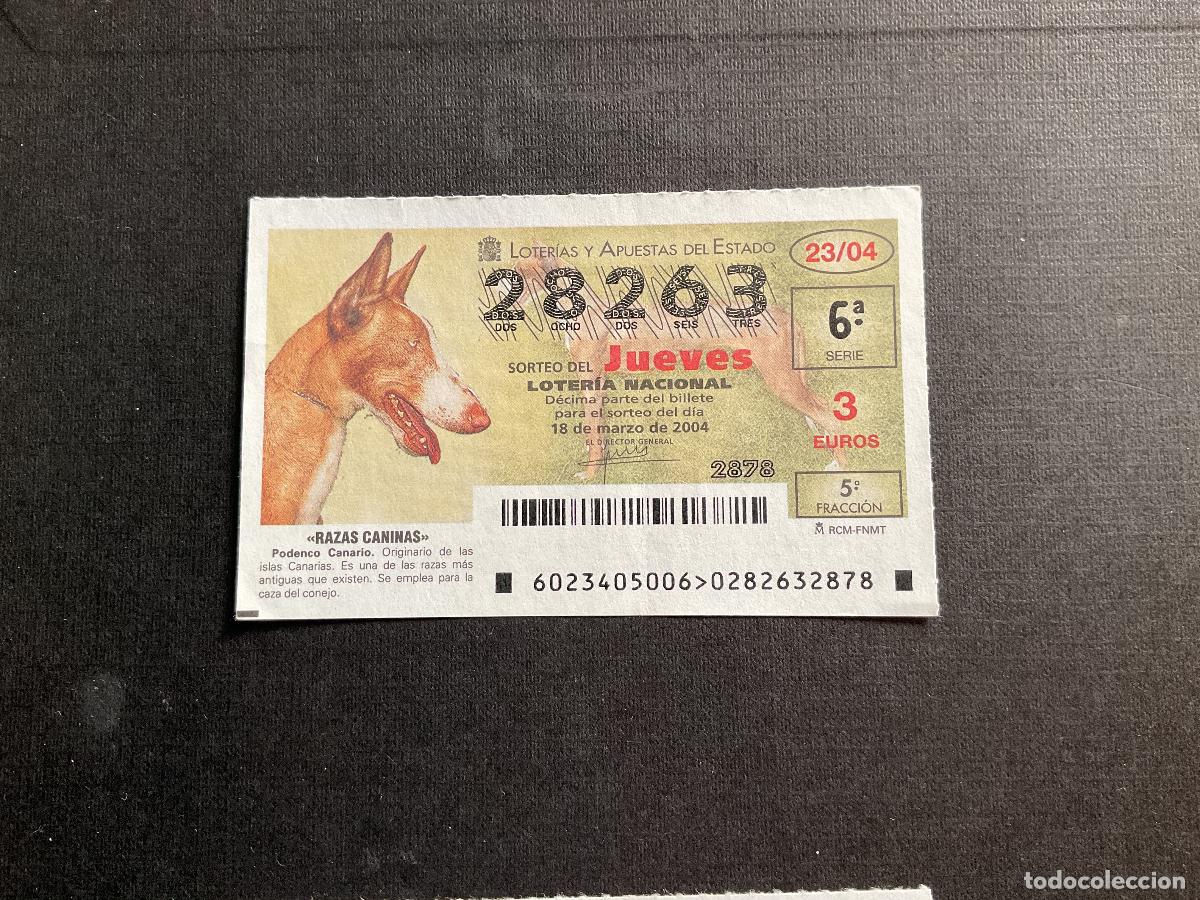National Spanish Lottery: DECIMO LOTERIA JUEVES N&ordm; 28263 SORTEO 23 A&Ntilde;O 2004