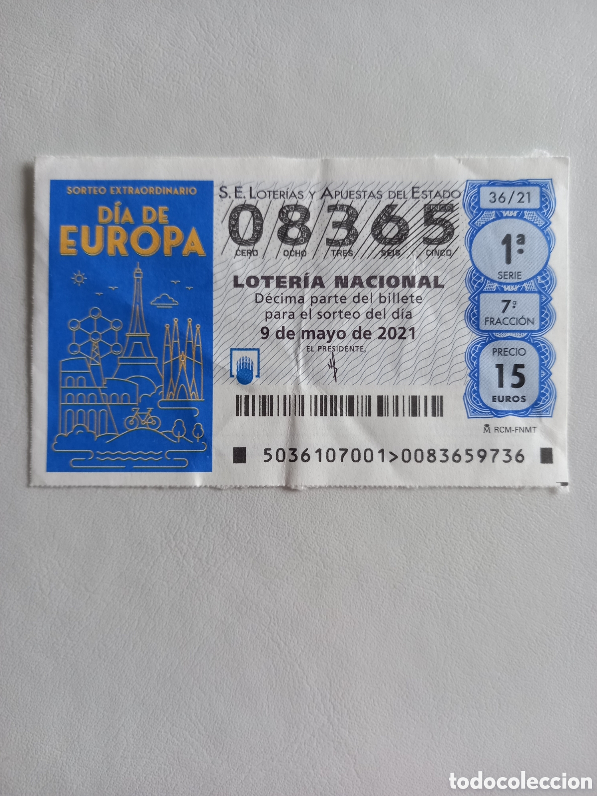 National Spanish Lottery: LOTER&Iacute;A 9 MAYO 2021 - SORTEO EXTRAORDINARIO D&Iacute;A DE EUROPA