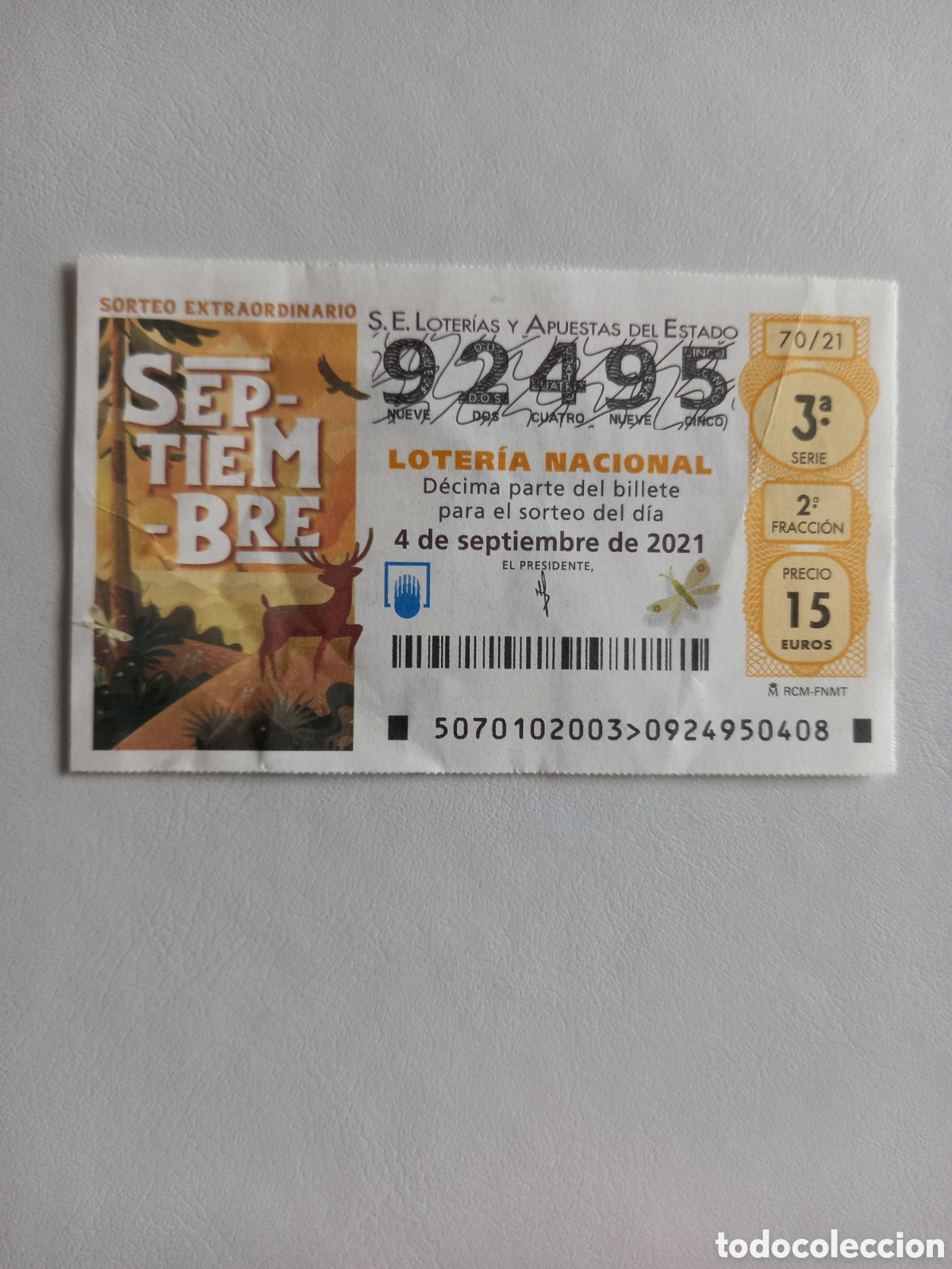 Loterie Nationale: LOTER&Iacute;A 4 SEPTIEMBRE 2021 - SORTEO EXTRAORDINARIO SEPTIEMBRE