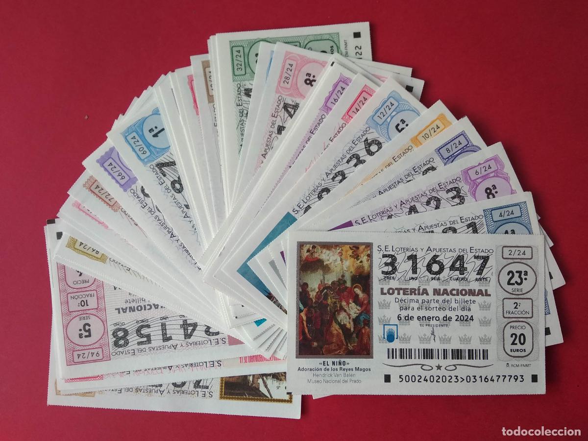 Loterie Nationale: LOTERIA NACIONAL A&Ntilde;O 2024 COMPLETO DE LOS SABADOS