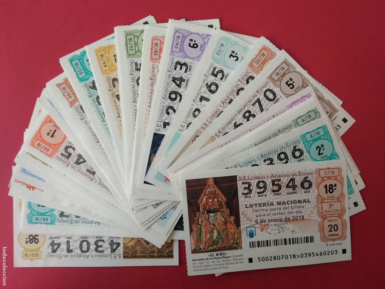 Loterie Nationale: LOTERIA NACIONAL DE LOS SABADOS A&Ntilde;O 2018 COMPLETO