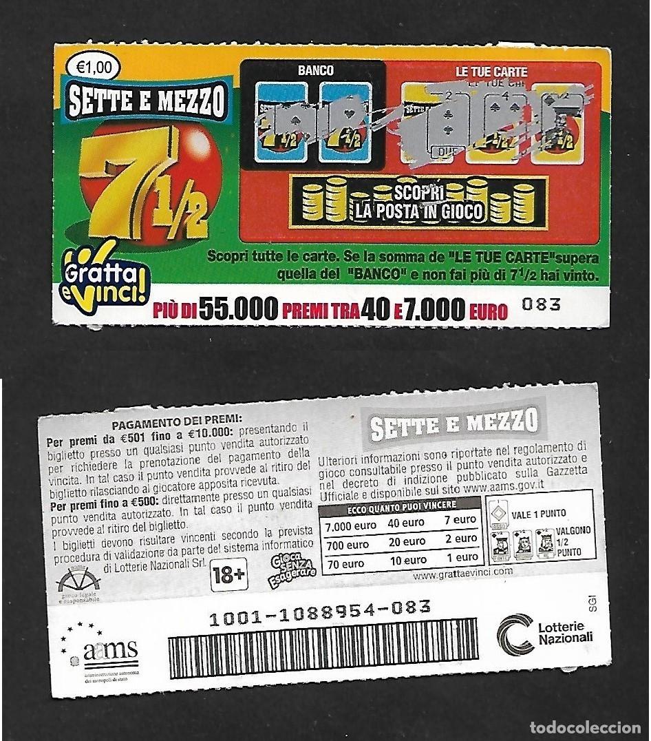 Loterie Nationale: Gratta e Vinci - Sette e Mezzo - Lotto 1001