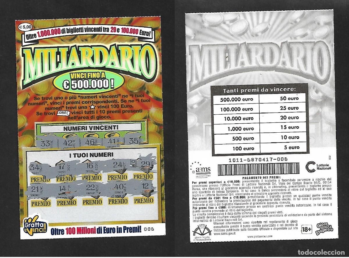 Loterie Nationale: Gratta e Vinci - Miliardario - Lotto 1011