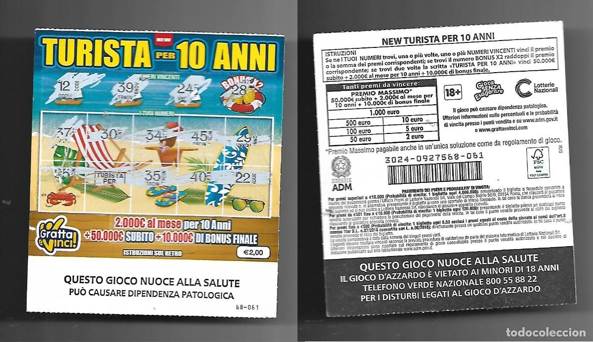 Loterie Nationale: Gratta e Vinci - Turista per 10 Anni - Lotto 3024