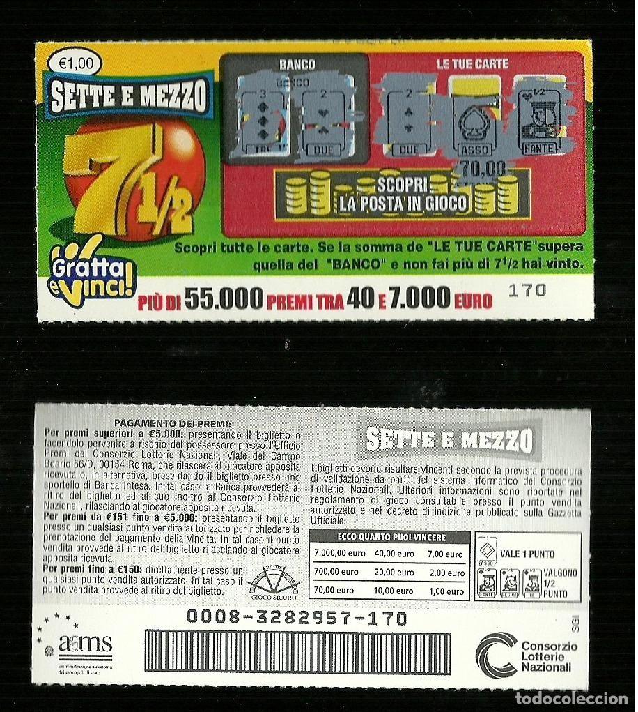 Loterie Nationale: Gratta e Vinci - Sette e Mezzo - Lotto 08 V