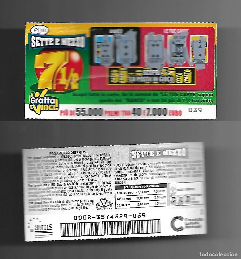 Loterie Nationale: Gratta e Vinci - Sette e Mezzo - Lotto 08 IV