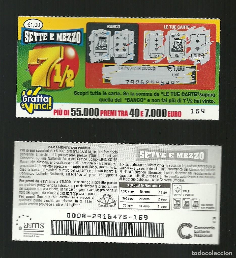 Loterie Nationale: Gratta e Vinci - Sette e Mezzo - Lotto 08 III