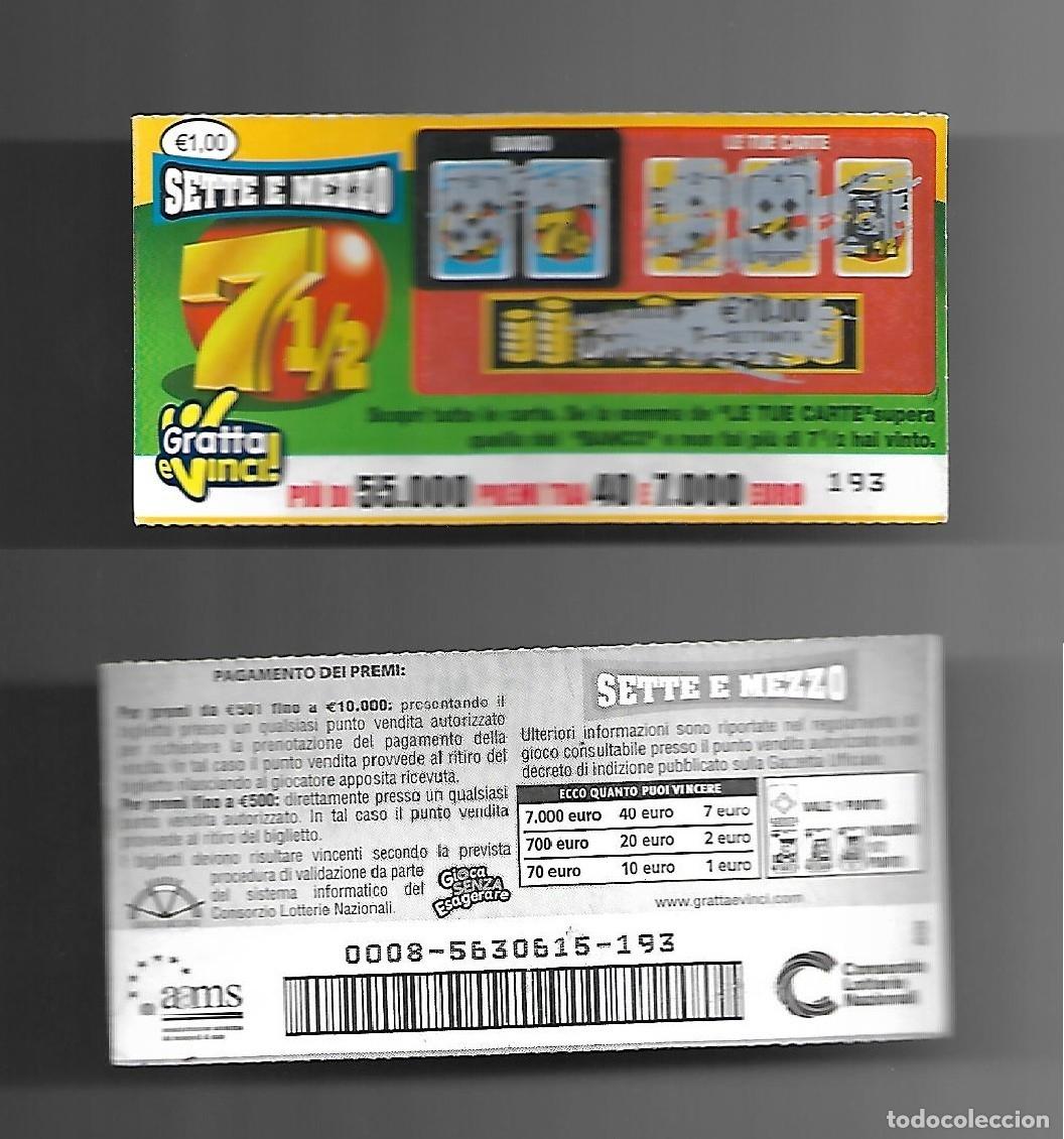 Loterie Nationale: Gratta e Vinci - Sette e Mezzo - Lotto 08 I