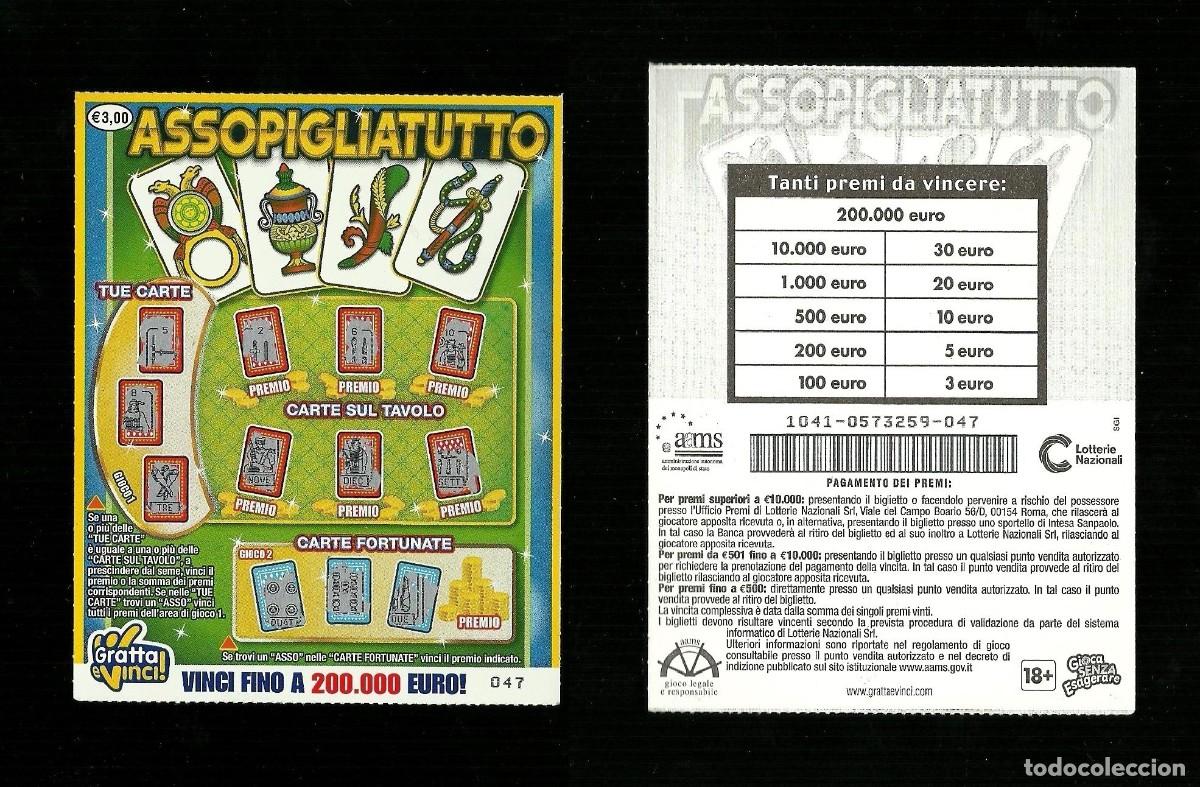 Loterie Nationale: Gratta e Vinci - Assopigliatutto - Lotto 1041 - serie 047