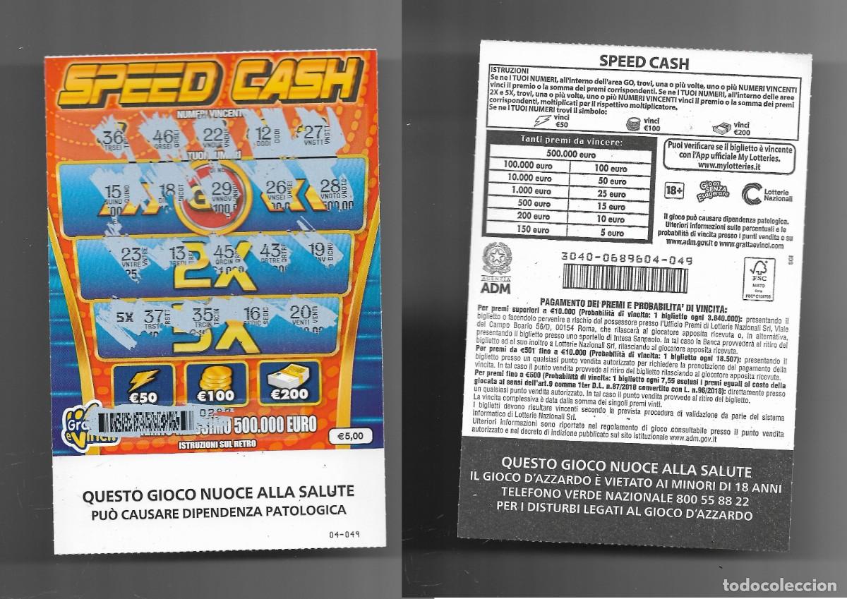 Loterie Nationale: Gratta e Vinci - Speed Cash da 5 euro - Lotto 3040