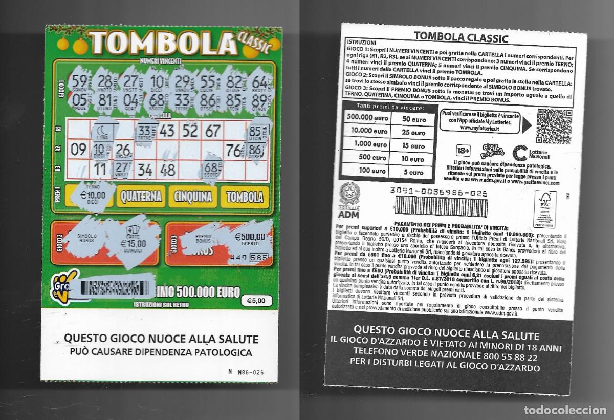 Loterie Nationale: Gratta e Vinci - Tombola Classic - Lotto 3091