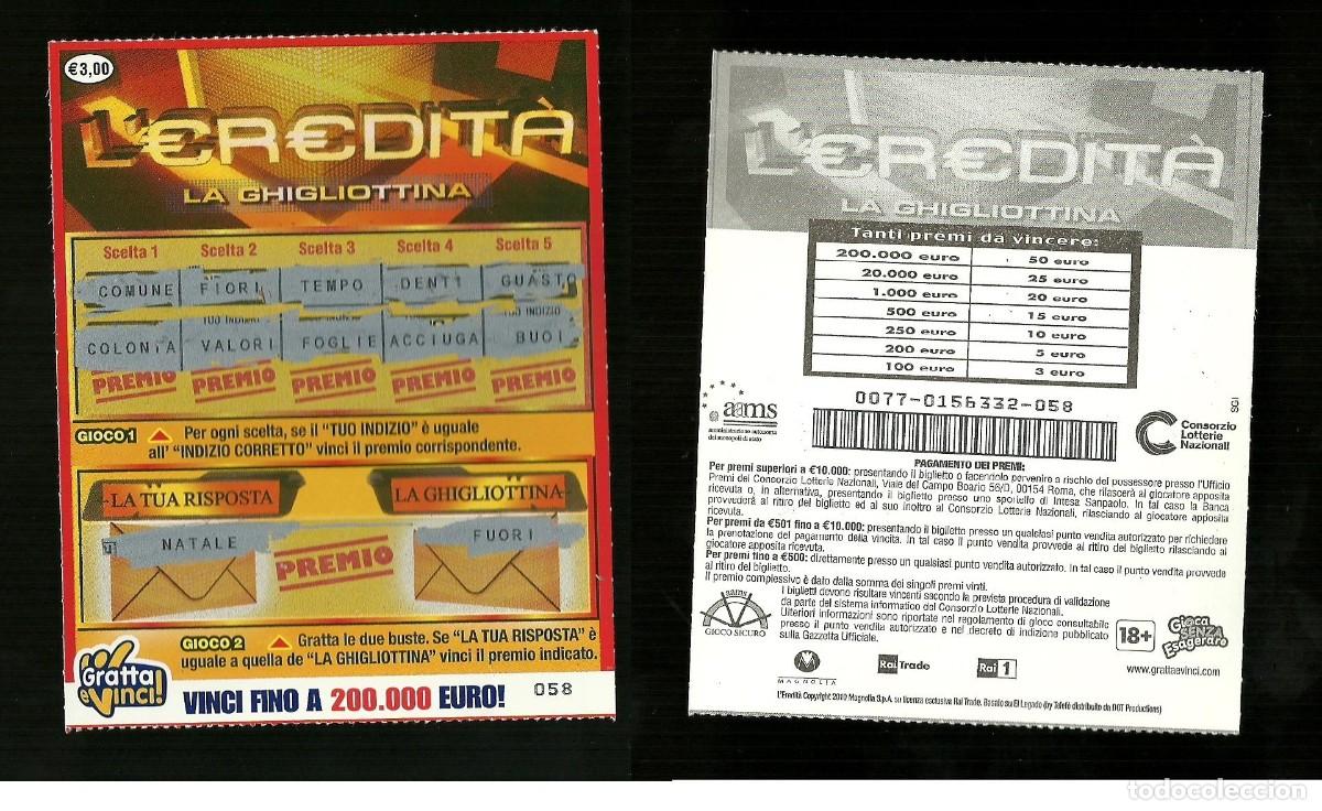 Loterie Nationale: Gratta e Vinci - L' Eredit&agrave; - Lotto 77