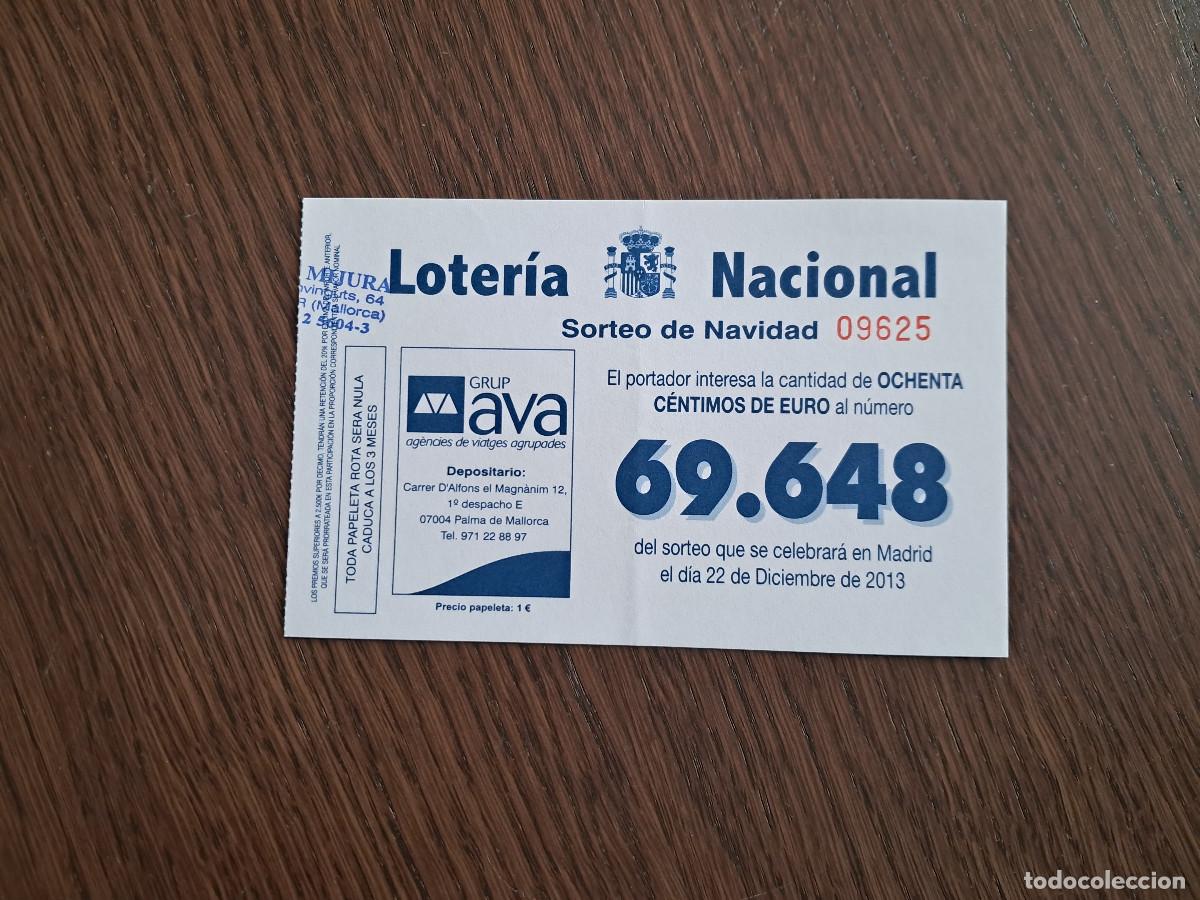 Nationale spanische Lotterie: participaci&oacute;n de loter&iacute;a de navidad de 22-12-13, Grup Ava, ag&egrave;ncies de viatges, Mallorca.