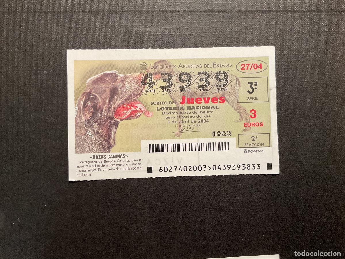 Nationale spanische Lotterie: DECIMO LOTERIA JUEVES N&ordm; 43939 SORTEO 27 A&Ntilde;O 2004