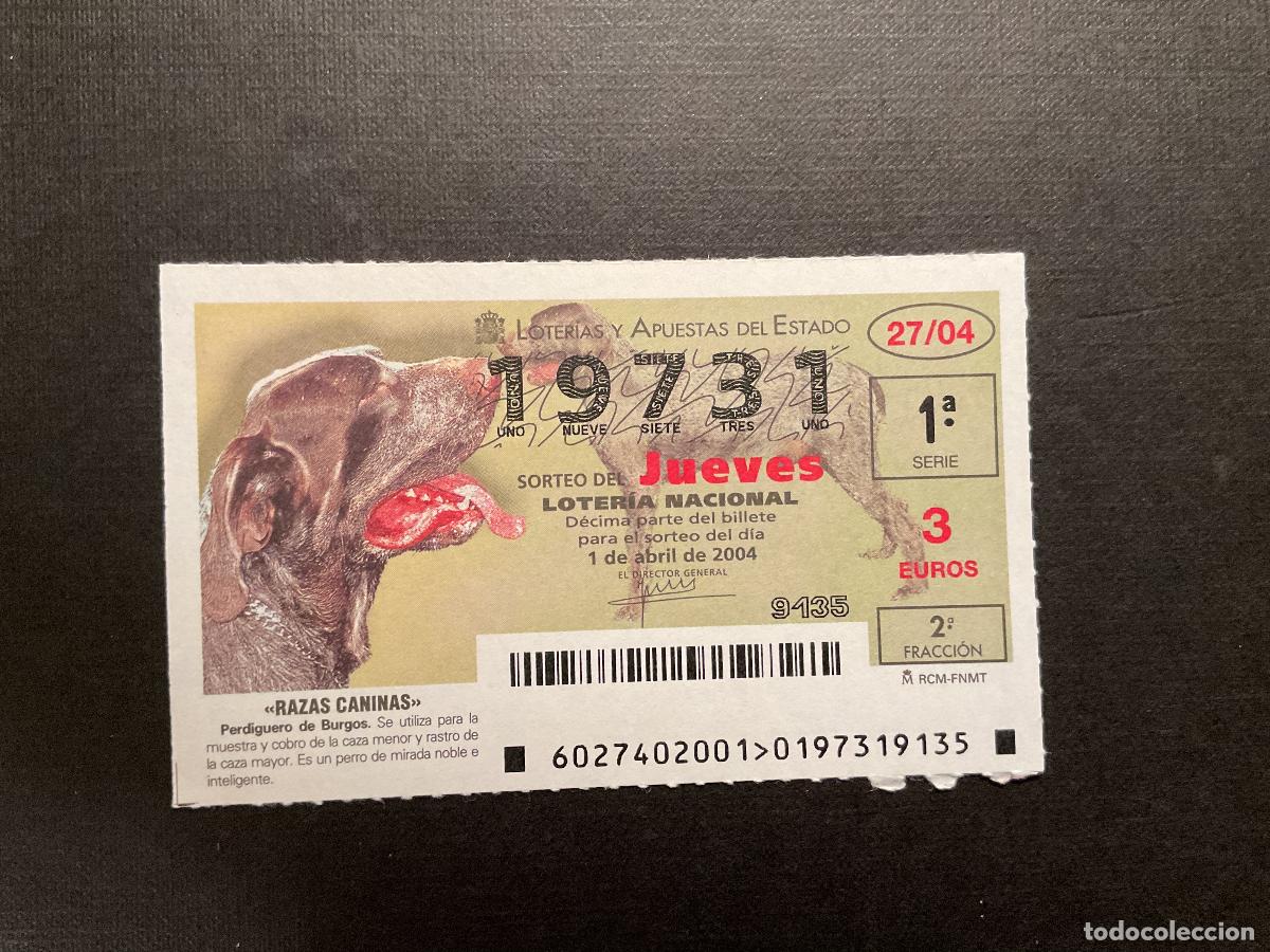 Nationale spanische Lotterie: DECIMO LOTERIA JUEVES N&ordm; 19731 SORTEO 27 A&Ntilde;O 2004