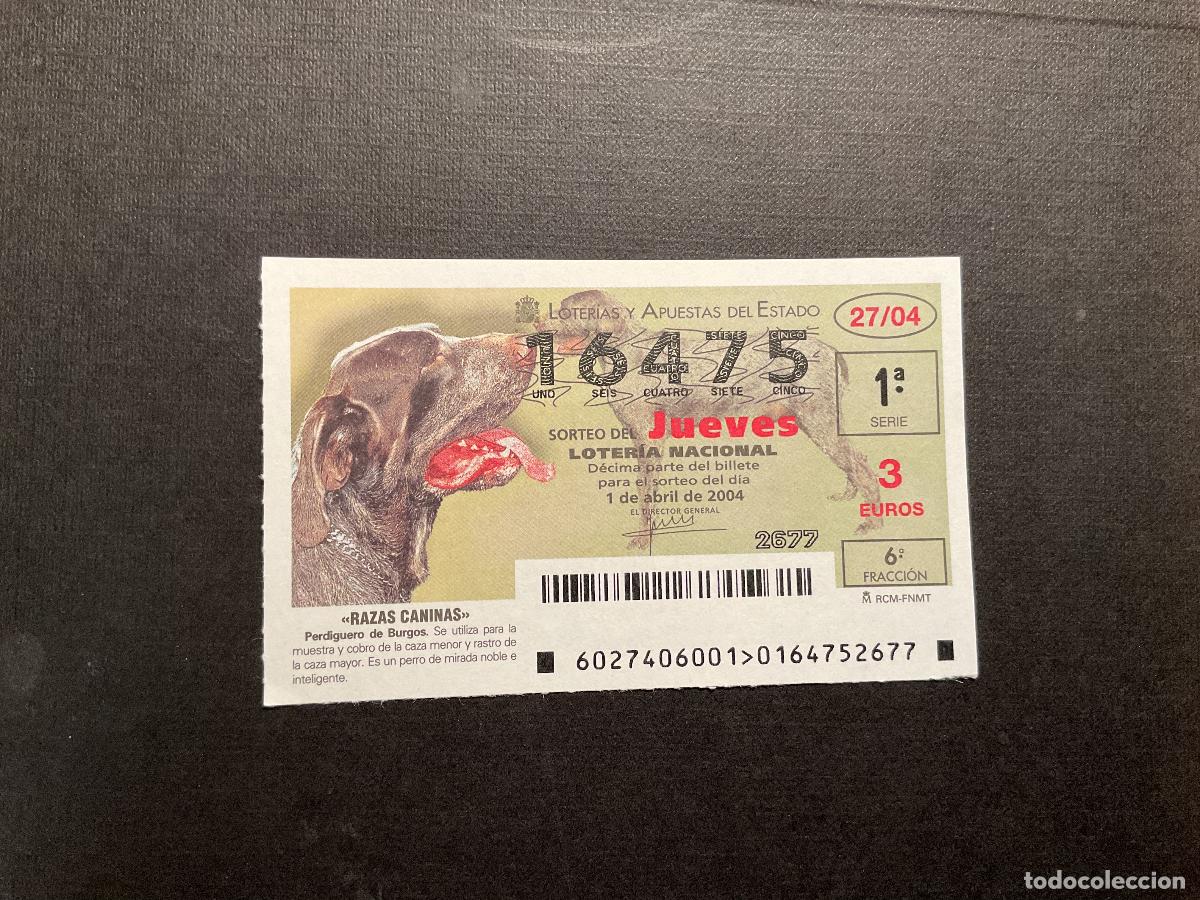 Nationale spanische Lotterie: DECIMO LOTERIA JUEVES N&ordm; 16475 SORTEO 27 A&Ntilde;O 2004