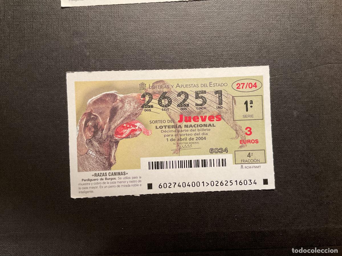 Nationale spanische Lotterie: DECIMO LOTERIA JUEVES N&ordm; 26251 SORTEO 27 A&Ntilde;O 2004