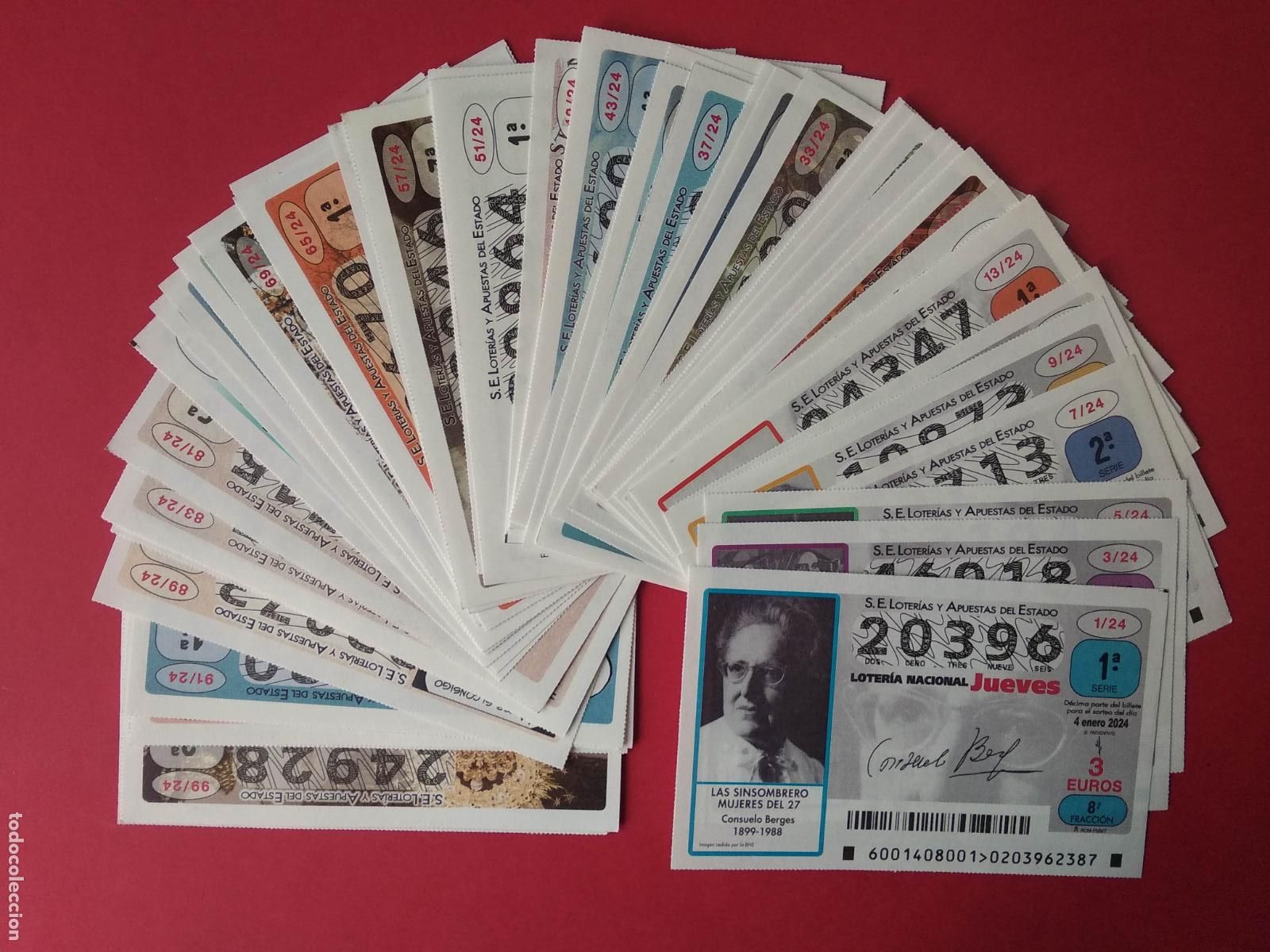 Loterie Nationale: LOTERIA NACIONAL A&Ntilde;O 2024 COMPLETO DE LOS JUEVES