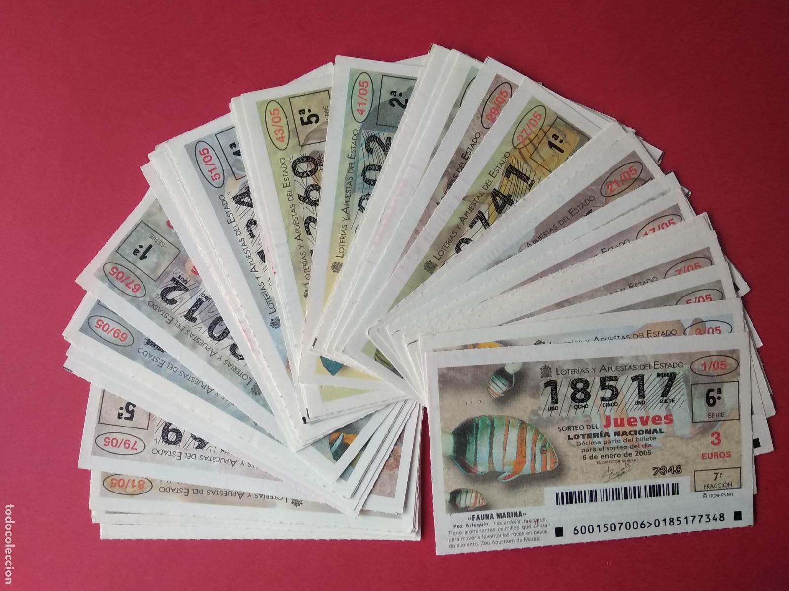 Loterie Nationale: LOTERIA NACIONAL A&Ntilde;O 2005 COMPLETO DE LOS JUEVES