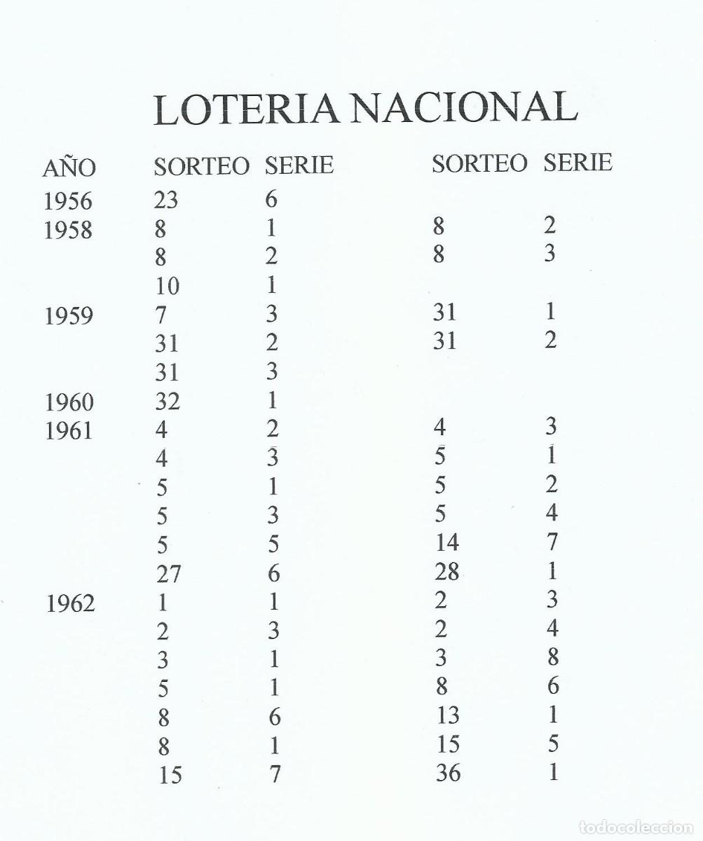 Nationale spanische Lotterie: 88 DECIMOS DE LOTERIA A&Ntilde;OS 1956/1963, EN BUENAS CONDICIONES &rdquo;&rdquo;&rdquo;&rdquo;1&rdquo;&rdquo;&rdquo;&rdquo;