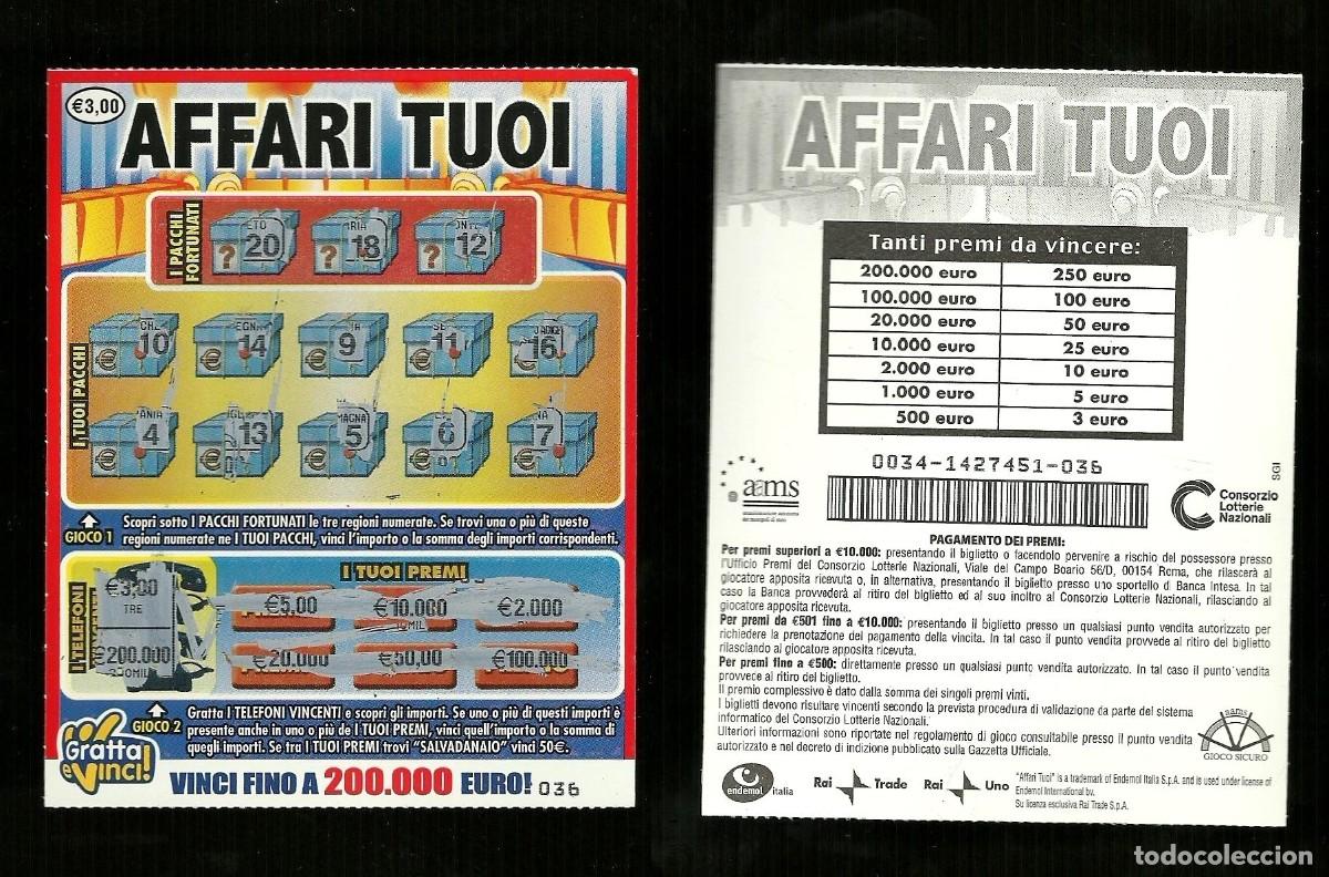 Nationale spanische Lotterie: Gratta e Vinci - Affari Tuoi - Lotto 34