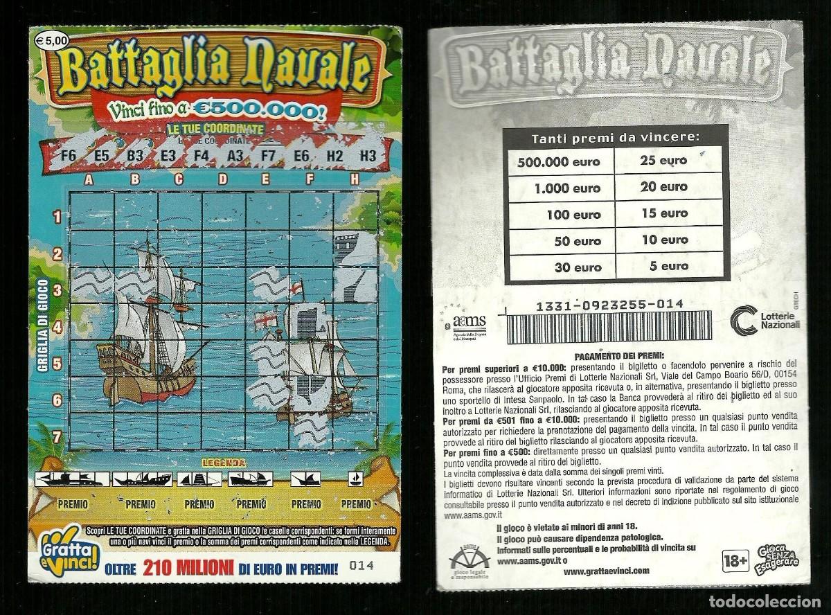 Nationale spanische Lotterie: Gratta e Vinci - Battaglia Navale - Lotto 1331