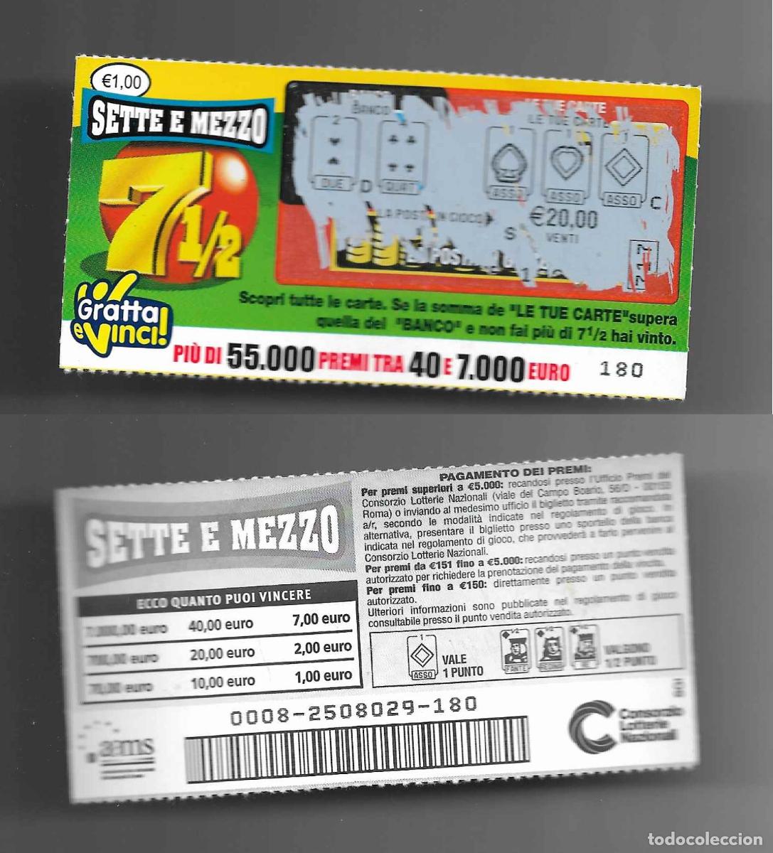 Nationale spanische Lotterie: Gratta e Vinci - Sette e Mezzo - Lotto 08 VI