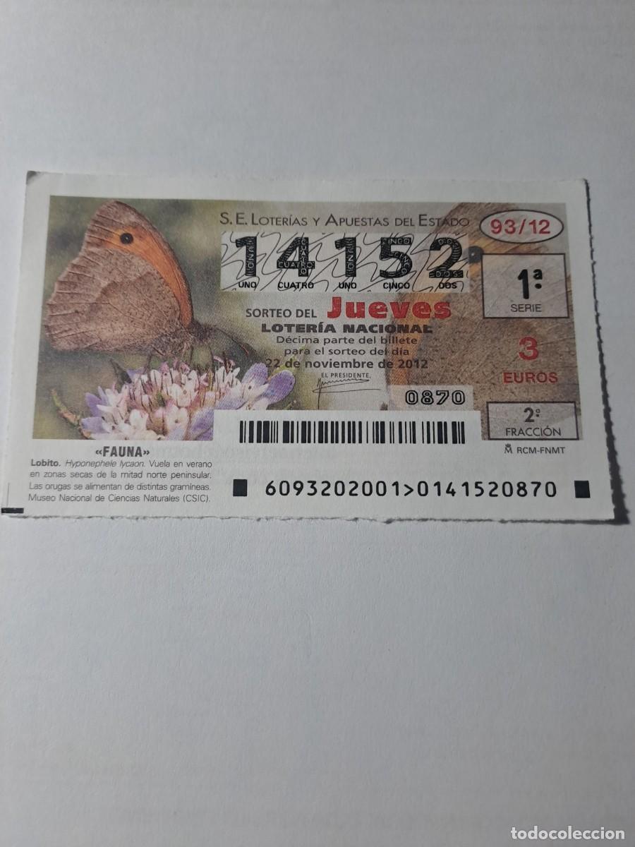 Nationale spanische Lotterie: Loteria Nacional Jueves 22 11 2012