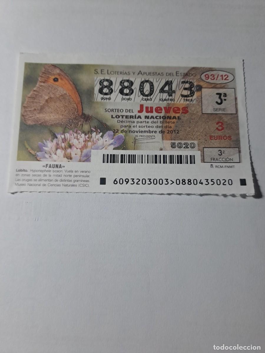 Nationale spanische Lotterie: Loteria Nacional Jueves 22 11 2012
