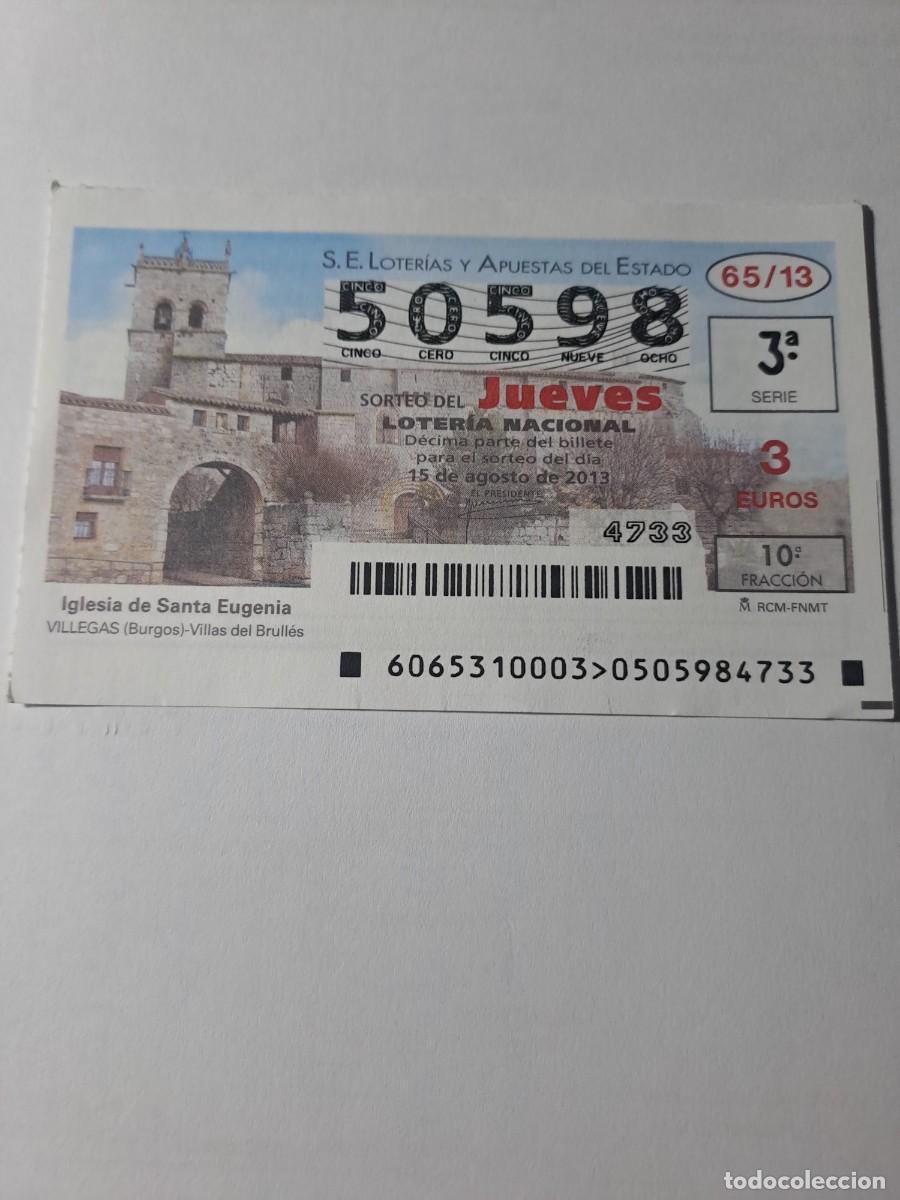Nationale spanische Lotterie: Loteria Nacional Jueves 15 08 2013