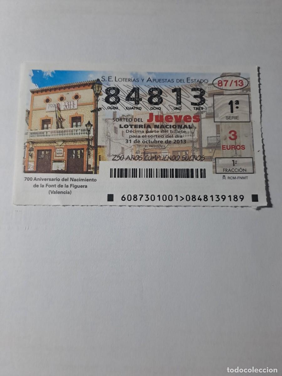 Nationale spanische Lotterie: Loteria Nacional Jueves 31 10 2013