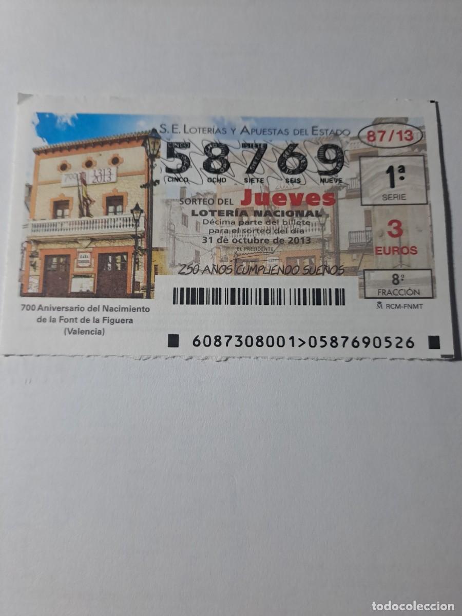 Nationale spanische Lotterie: Loteria Nacional Jueves 31 10 2013