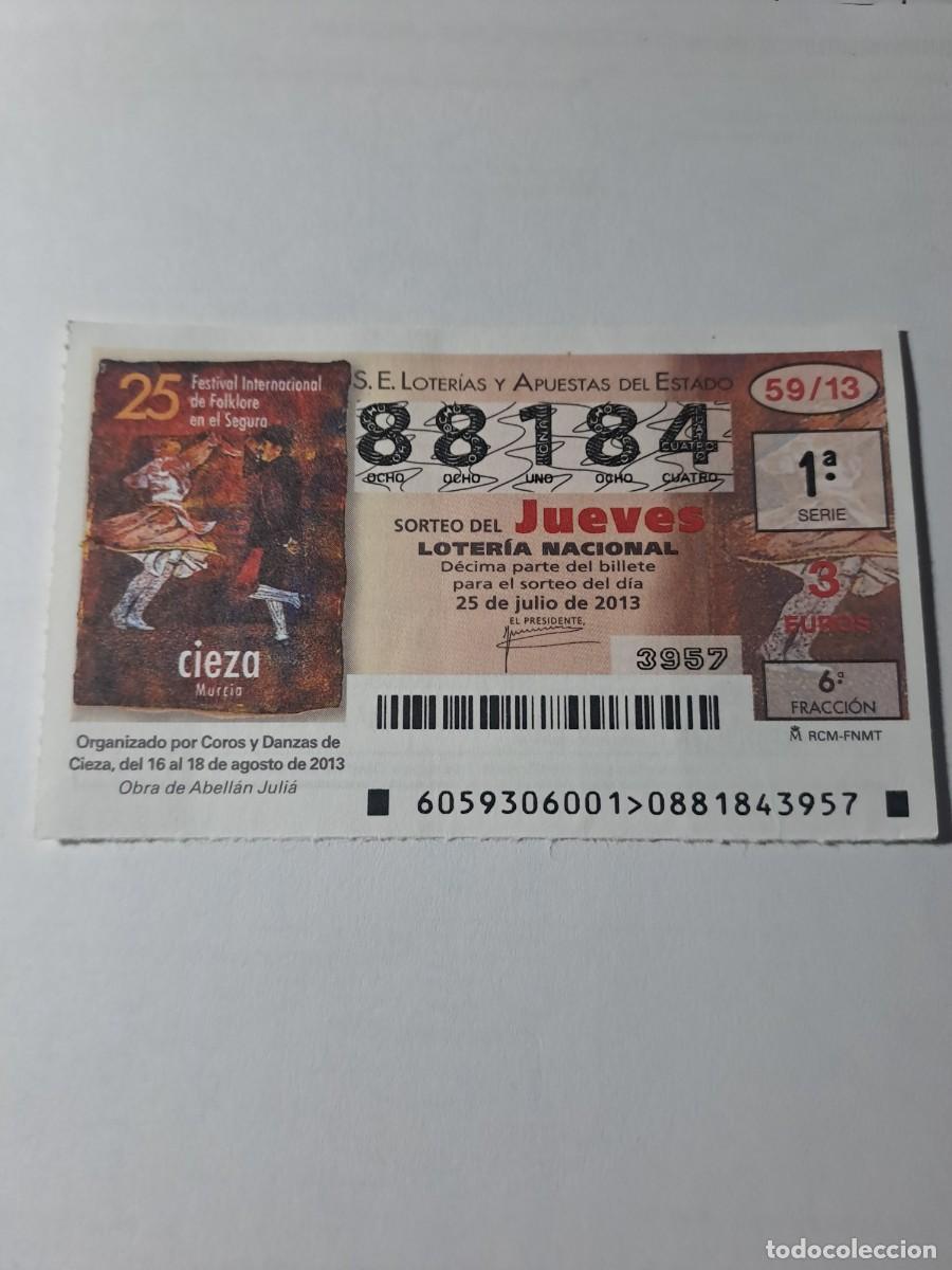 Nationale spanische Lotterie: Loteria Nacional Jueves 25 07 2013