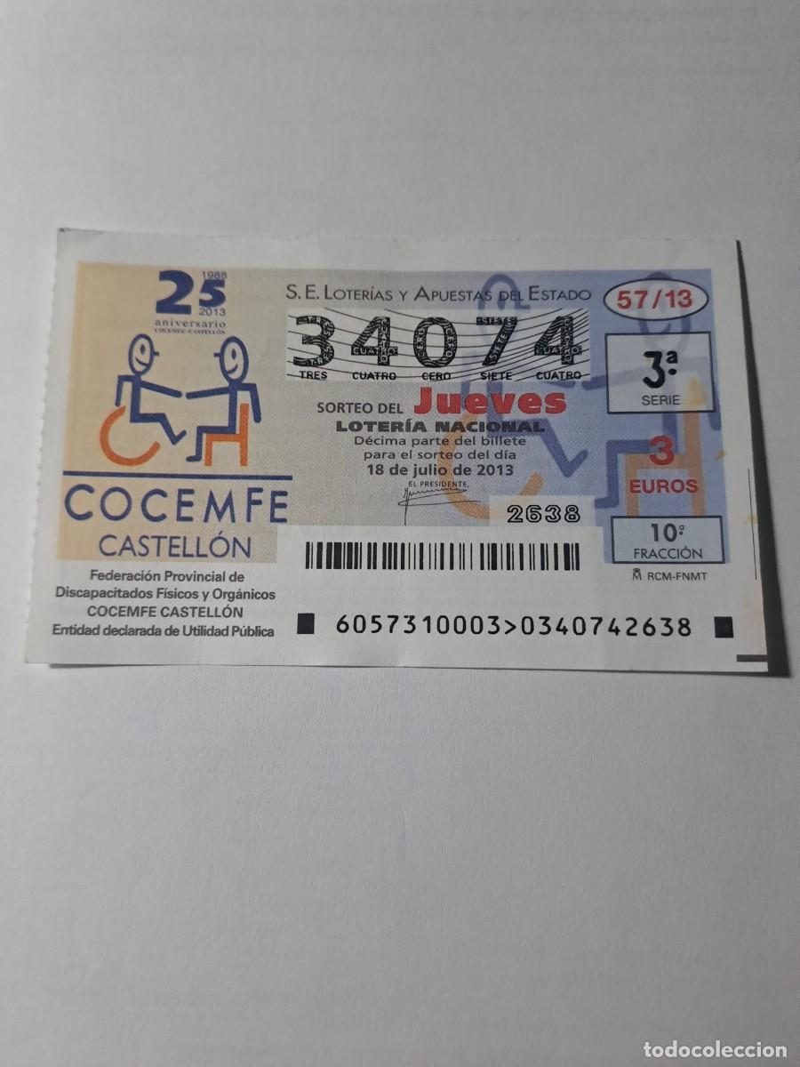 Nationale spanische Lotterie: Loteria Nacional Jueves 18 07 2013