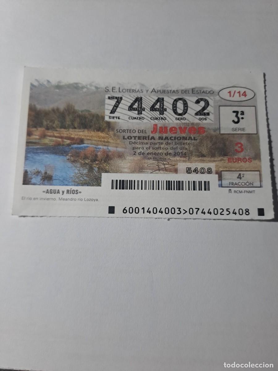 Nationale spanische Lotterie: Loteria Nacional Jueves 02 01 2014