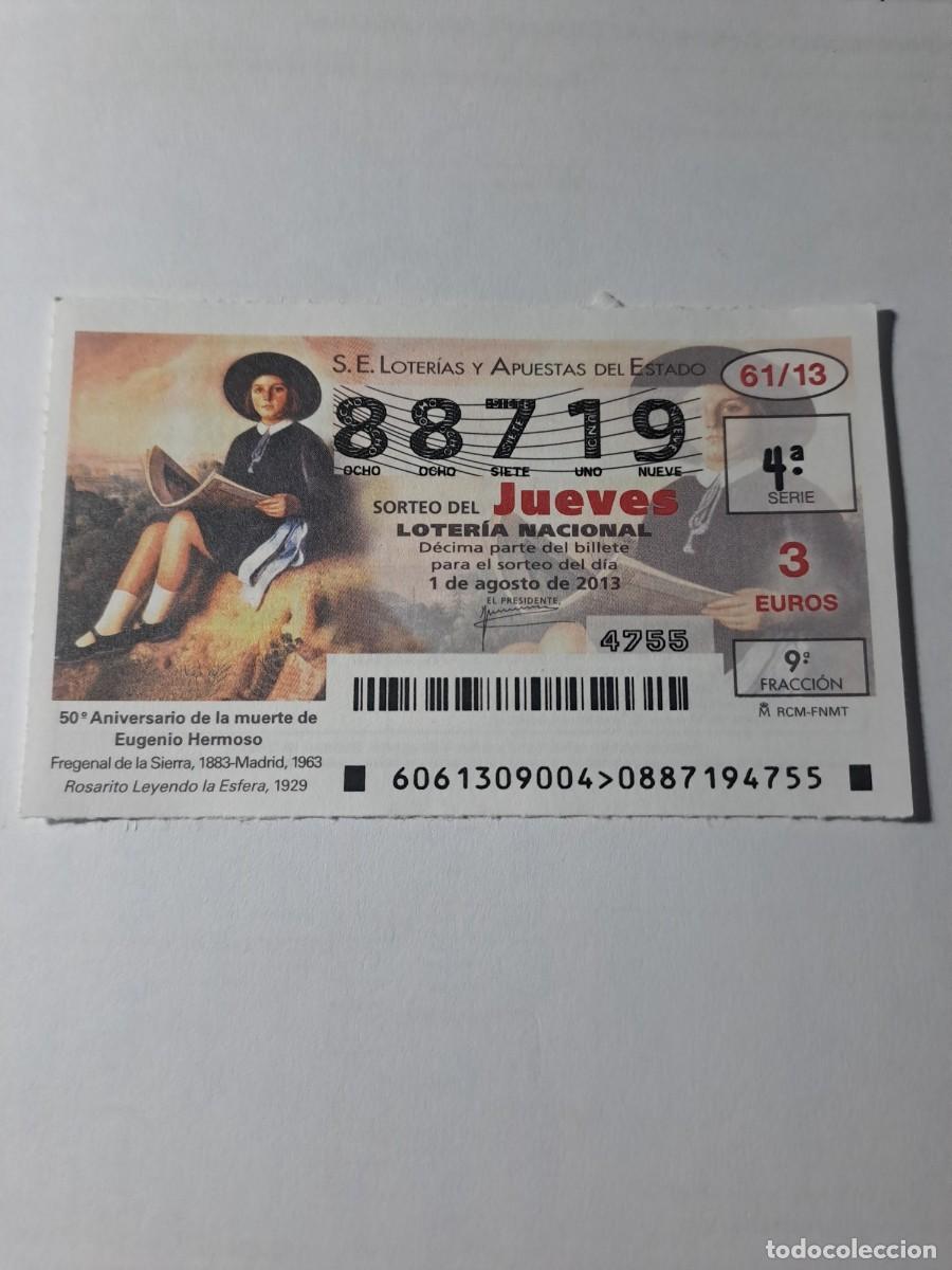 Nationale spanische Lotterie: Loteria Nacional Jueves 01 08 2013