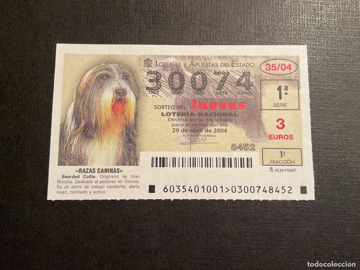 Lotaria Nacional: DECIMO LOTERIA JUEVES N&ordm; 30074 SORTEO 35 A&Ntilde;O 2004